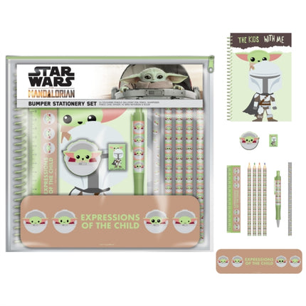 Star Wars The Mandalorian Expressions Of The Child Bumper Stationery Set