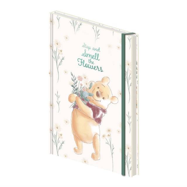 Winnie The Pooh Stop And Smell The Flowers A5 Premium Notebook