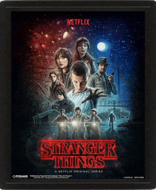 Stranger Things One Sheet 10 x 8 3D Lenticular Poster Framed