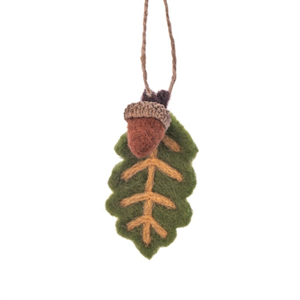 Acorn  Leaf Felt Decoration