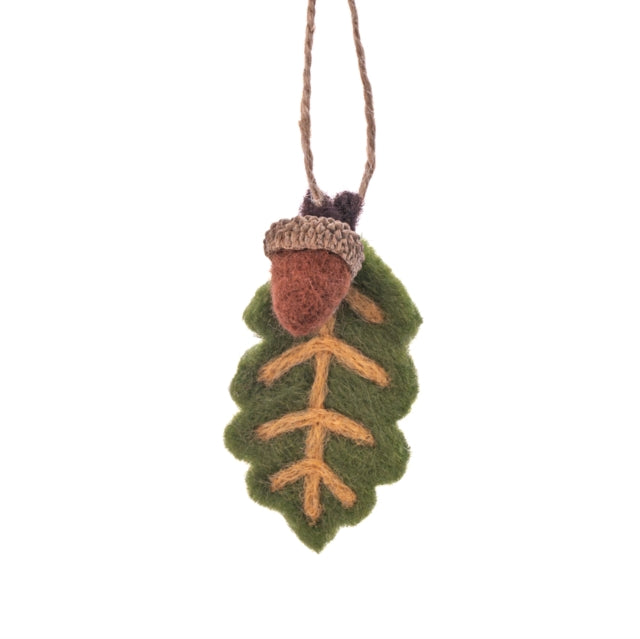 Acorn  Leaf Felt Decoration