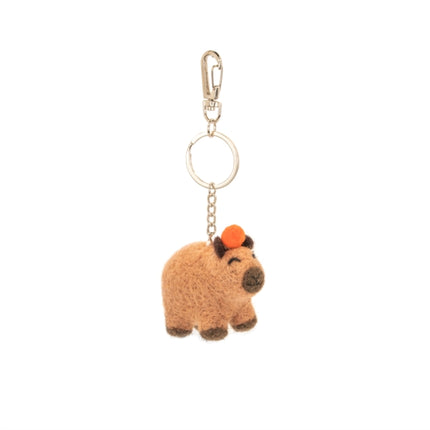 Capybara Felt Keyring