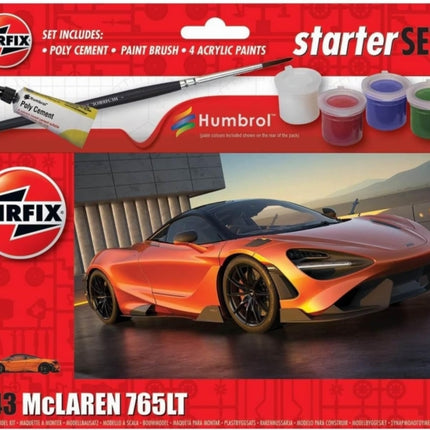 Airfix STARTER SET  NEW MCLAREN 765 Model Toy