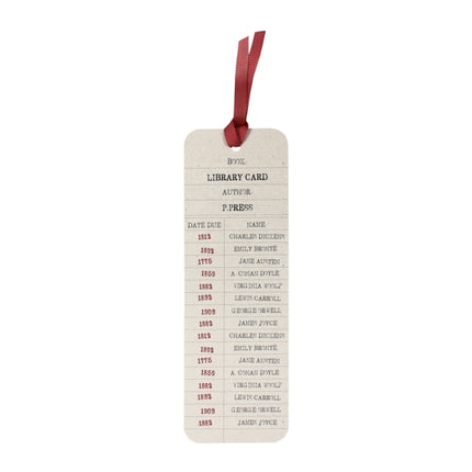 Bookmark Paper  Pulteney Press Library Card