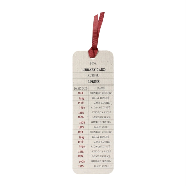 Bookmark Paper  Pulteney Press Library Card