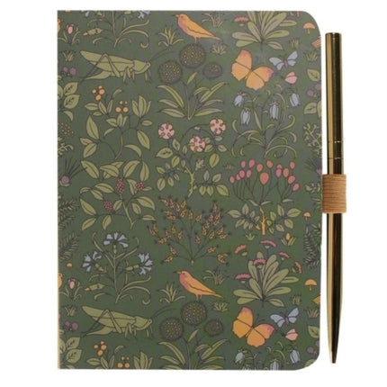 A6 Notebook With Pen  ACS Voysey Apothecarys Garden