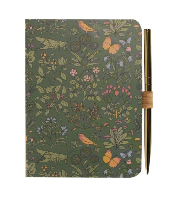 A6 Notebook With Pen  ACS Voysey Apothecarys Garden