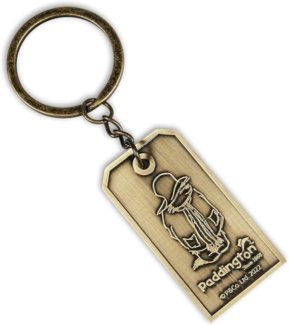 Keyring Metal Boxed  Paddington Bear Gold Tag