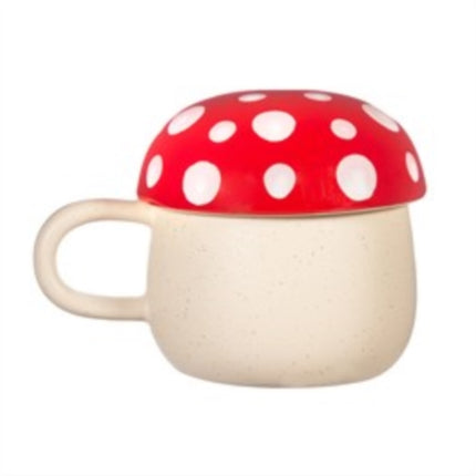 Sass  Belle Red Mushroom Mug with Lid