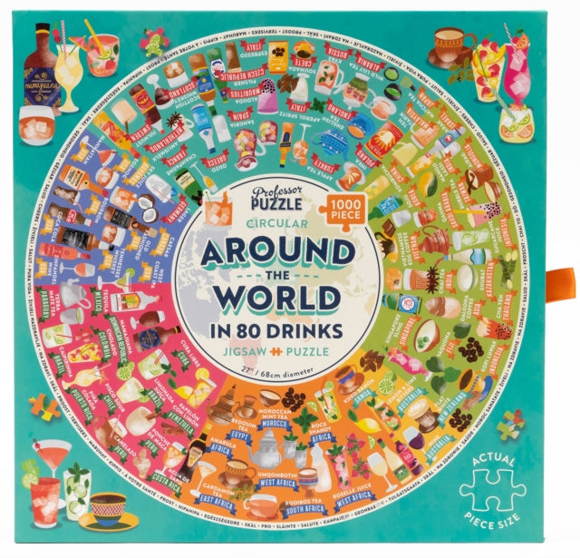 Professor Puzzle  Around the World in 80 Drinks  1000 Piece Jigsaw  Puzzle  Ages 21  1 Players