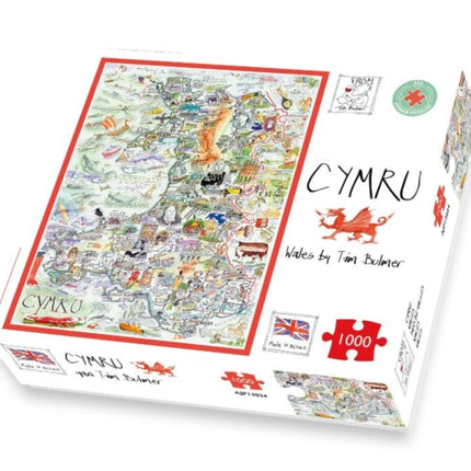 Map of Wales Jigsaw 1000 Piece Puzzle