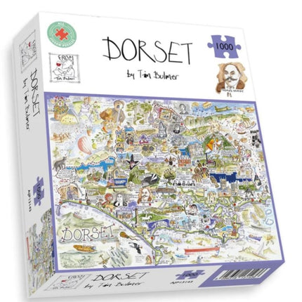 Map of Dorset Jigsaw 1000 Piece Puzzle