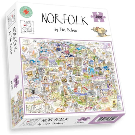 Map of Norfolk Jigsaw 1000 Piece Puzzle