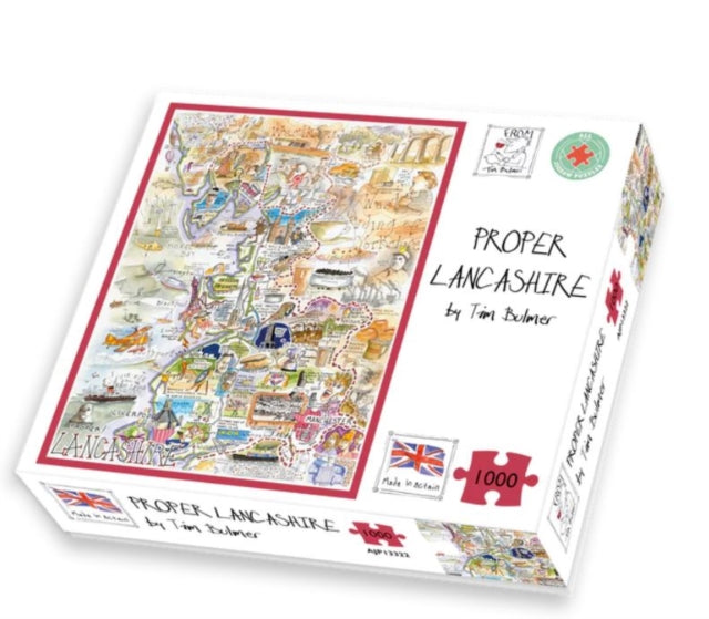 Map of Proper Lancashire Jigsaw 1000 Piece Puzzle