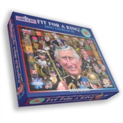 King Charles III Coronation Puzzle  Fit For A King By Mike Jupp  1000 Piece Jigsaw Puzzle  Coronation Memorabilia  The History Of Royals Puzzle