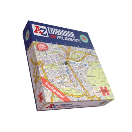 AZ Map of Edinburgh 1000 Piece Jigsaw