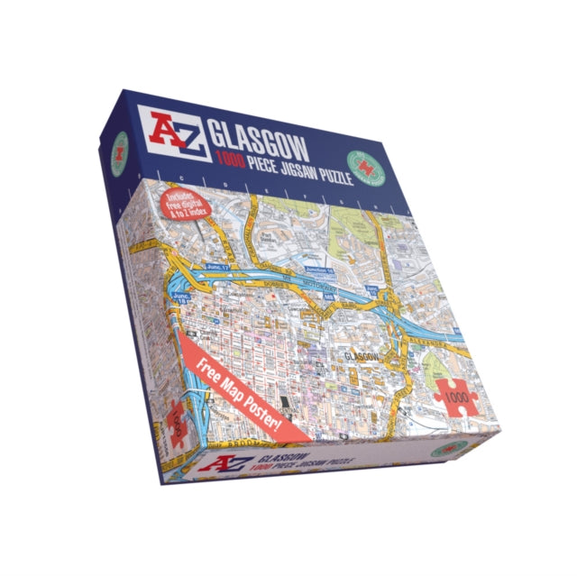 AZ Map of Glasgow 1000 Piece Jigsaw