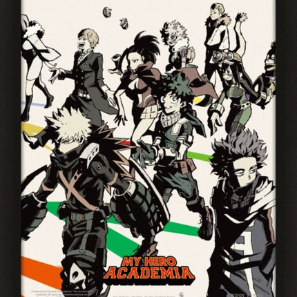 My Hero Academia S5 Heroes  Villains 3D Lenticular Poster Framed