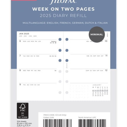 Pocket Minimal week on two pages 2025