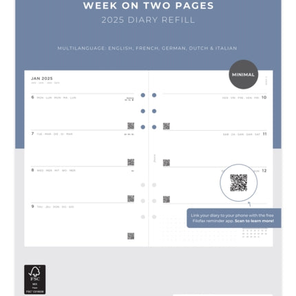 A5 Minimal Week On Two Pages 2025