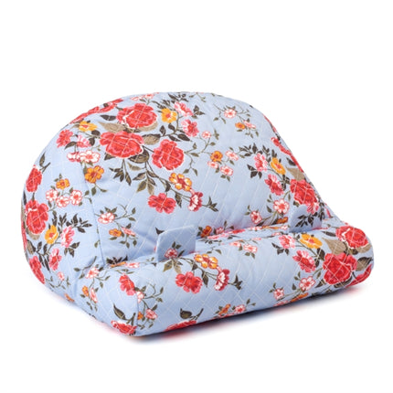 Bookcouch Roses  Blumenmotiv hellblau  Lesekissen für Bücher und Tablets  Buchständer  Tablethalter  Lesehillfe  Deutsche Ausgabe