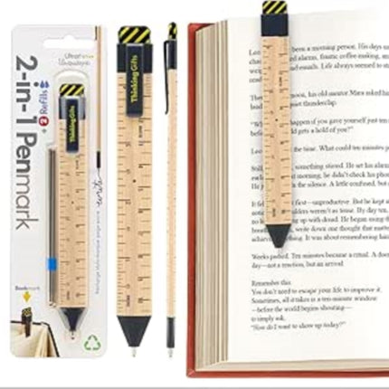 Pen Bookmark Ruler with Refills