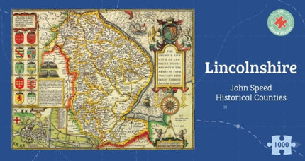 Lincolnshire Historical 1610 Map 1000 Piece Puzzle