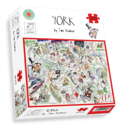 Map of York Jigsaw 1000 Piece Puzzle