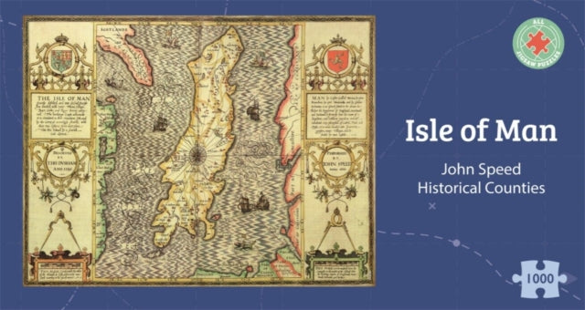 Isle of Man Historical 1610 Map 1000 Piece Puzzle