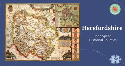 Herefordshire Historical 1610 Map 1000 Piece Puzzle