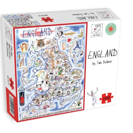 Map of England Jigsaw 1000 Piece Puzzle