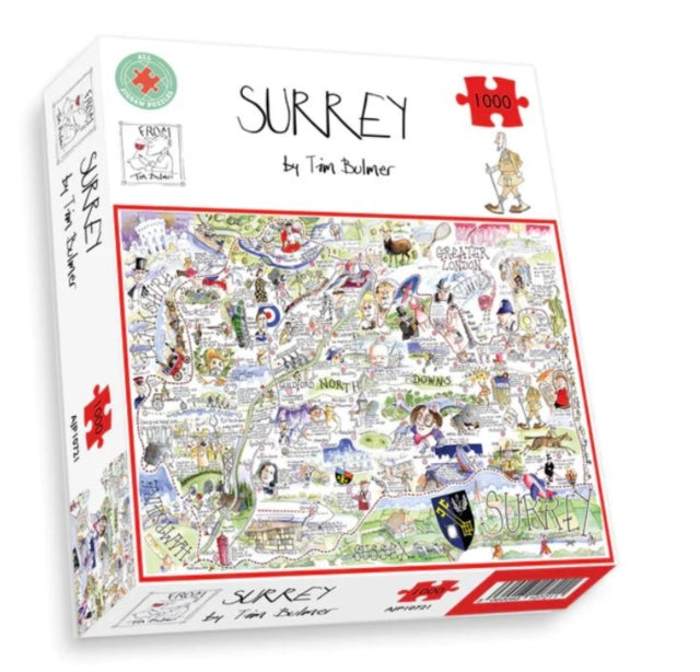 Map of Surrey Jigsaw 1000 Piece Puzzle