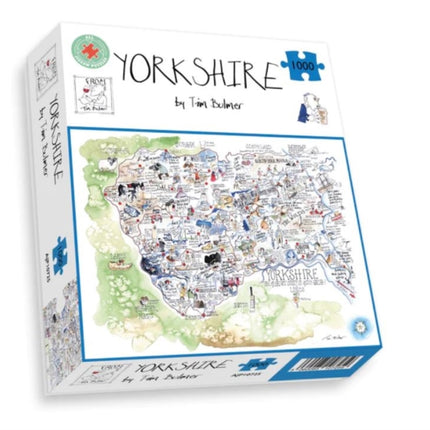 Comical Map Of Yorkshire Artwork By Tim Bulmer