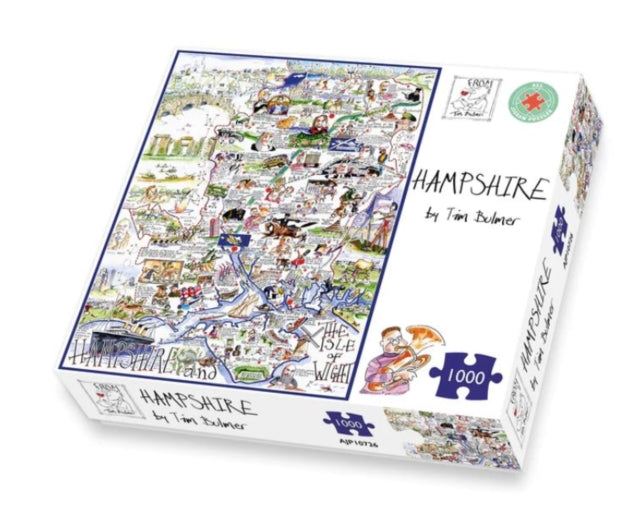 Map of Hampshire Jigsaw 1000 Piece Puzzle