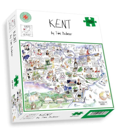 Map of Kent Jigsaw 1000 Piece Puzzle