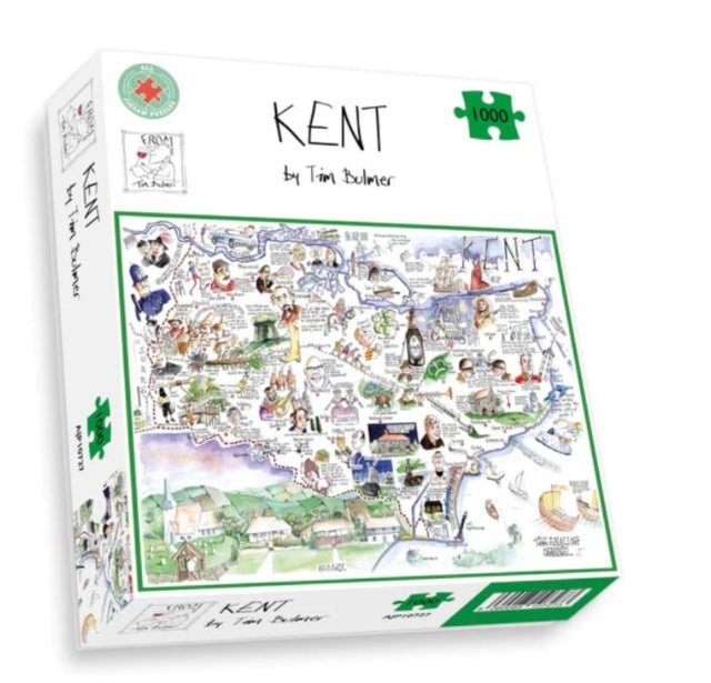 Map of Kent Jigsaw 1000 Piece Puzzle