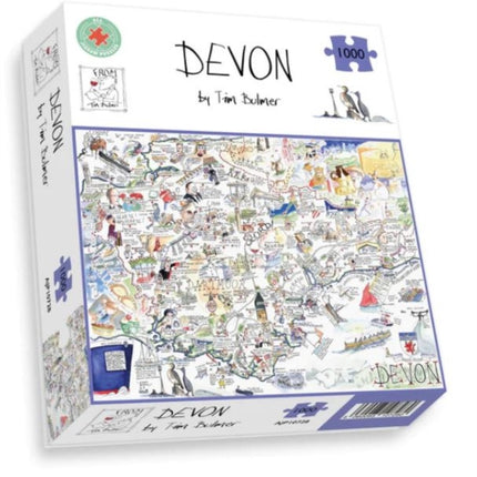 Map of Devon Jigsaw 1000 Piece Puzzle