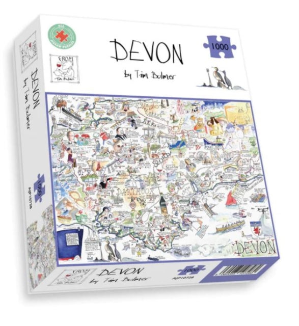 Map of Devon Jigsaw 1000 Piece Puzzle