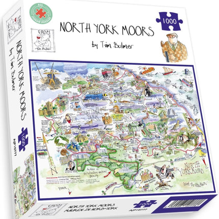 Map of North York Moors Jigsaw 1000 Piece Puzzle
