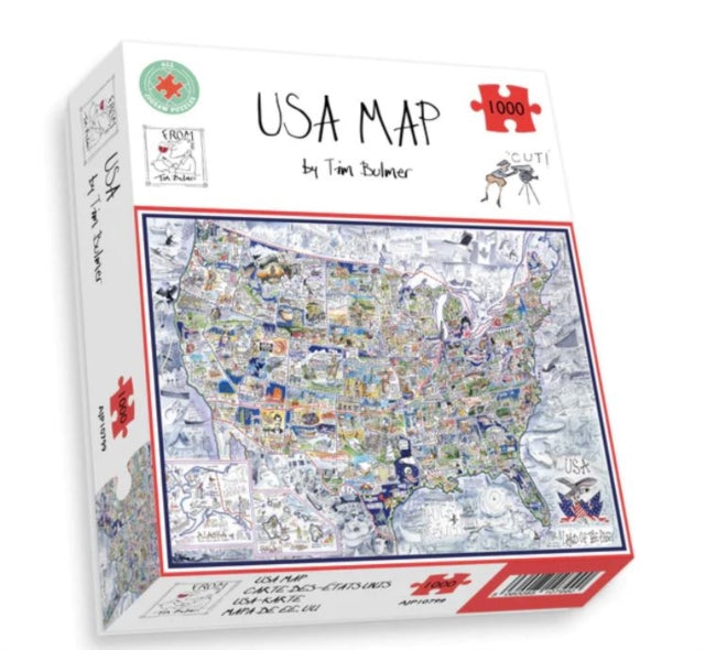 Map of USA Jigsaw 1000 Piece Puzzle