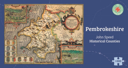 Pembrokeshire Historical 1610 Map 1000 Piece