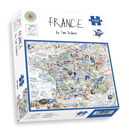 Map of France Jigsaw 1000 Piece Puzzle