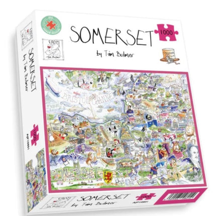 Map of Somerset Jigsaw 1000 Piece Puzzle