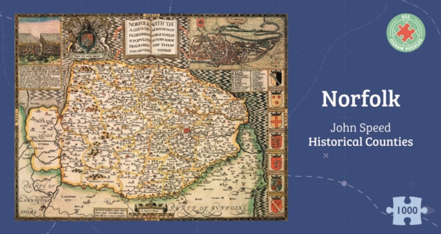 Norfolk Historical 1610 Map 1000 Piece Puzzle