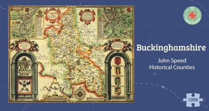 Buckinghamshire Historical 1610 Map 1000 Piece Puzzle