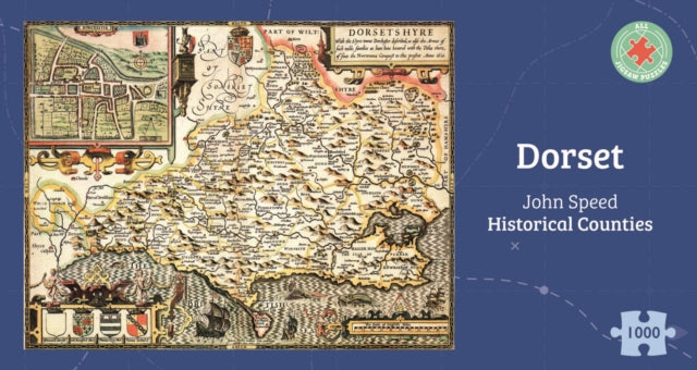 Dorset Historical 1610 Map 1000 Piece Puzzle