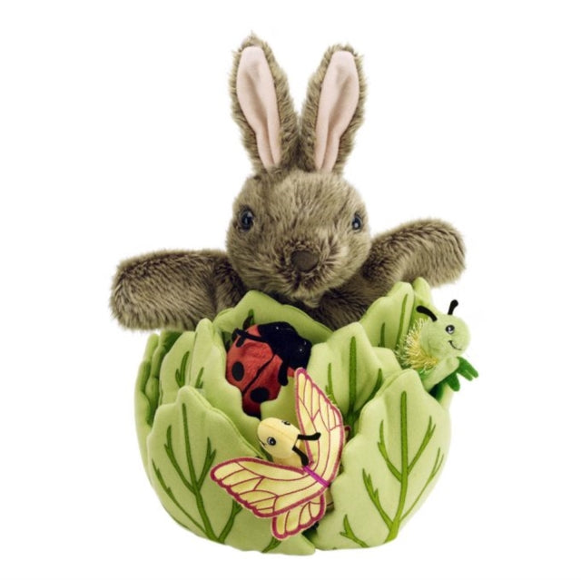 Rabbit in a Lettuce with 3 Mini Beasts Soft Toy