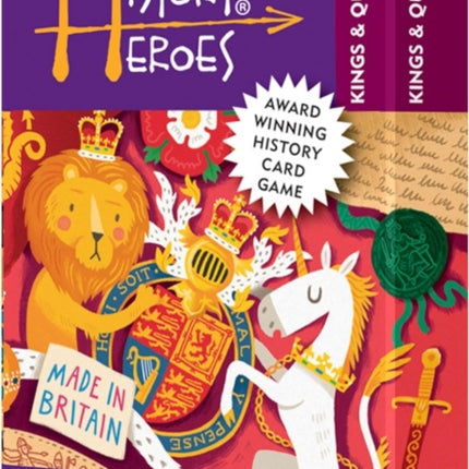 History Heroes KINGS  QUEENS card game