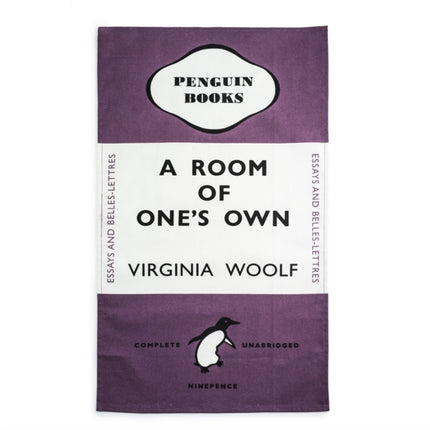 A ROOM OF ONES OWN TEA TOWEL PURPLE