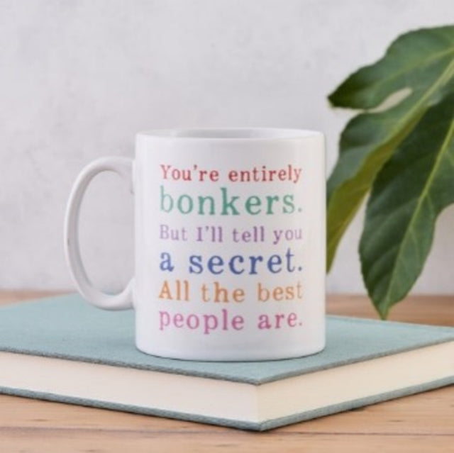 Alice in Wonderland Gift  Bonkers Mug  Rainbow